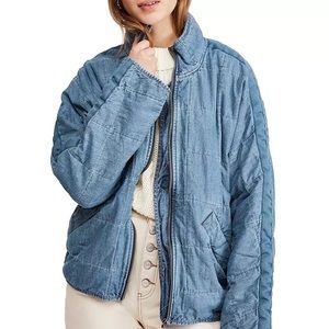 Free People Dolman Quilted Denim Jacket - Like New - Size M